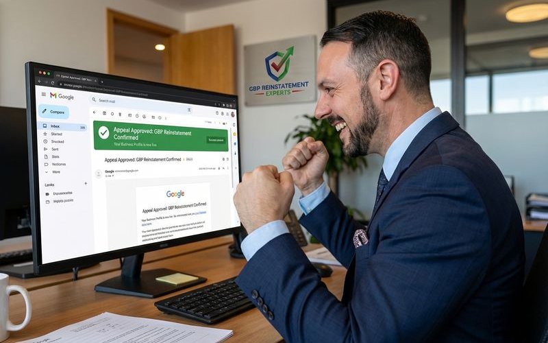 Appeal approval notification showing successful profile restoration